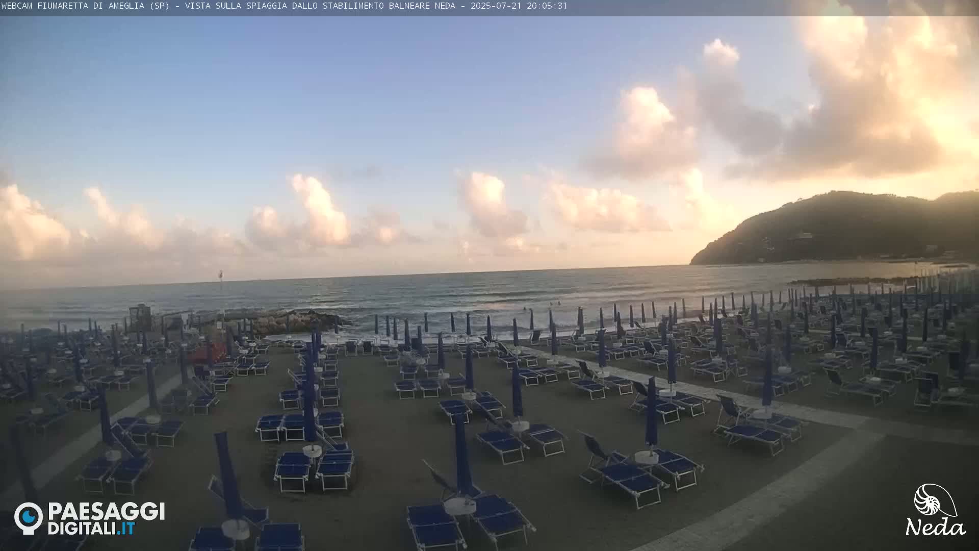 Fiumaretta di Ameglia Beach Live Cam - La Spezia, Liguria, Italy