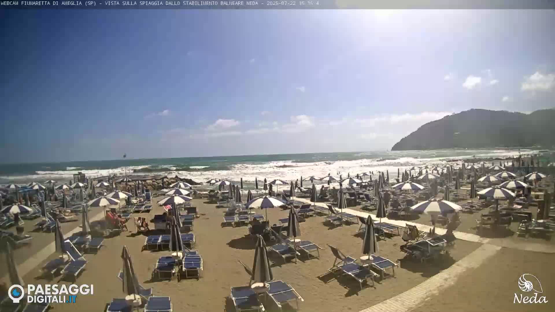 Fiumaretta di Ameglia Beach Live Cam - La Spezia, Liguria, Italy