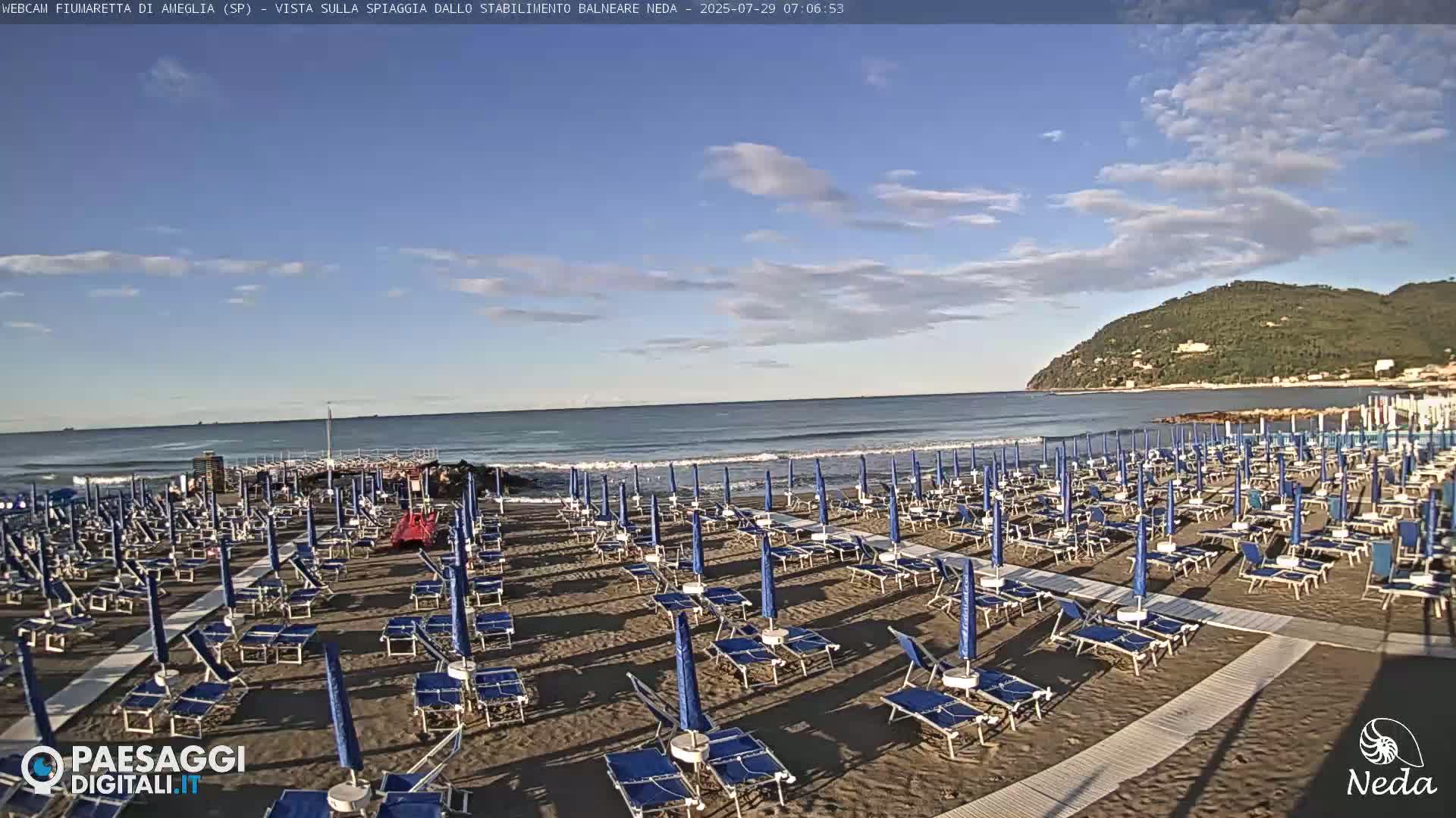 Fiumaretta di Ameglia Beach Live Cam - La Spezia, Liguria, Italy