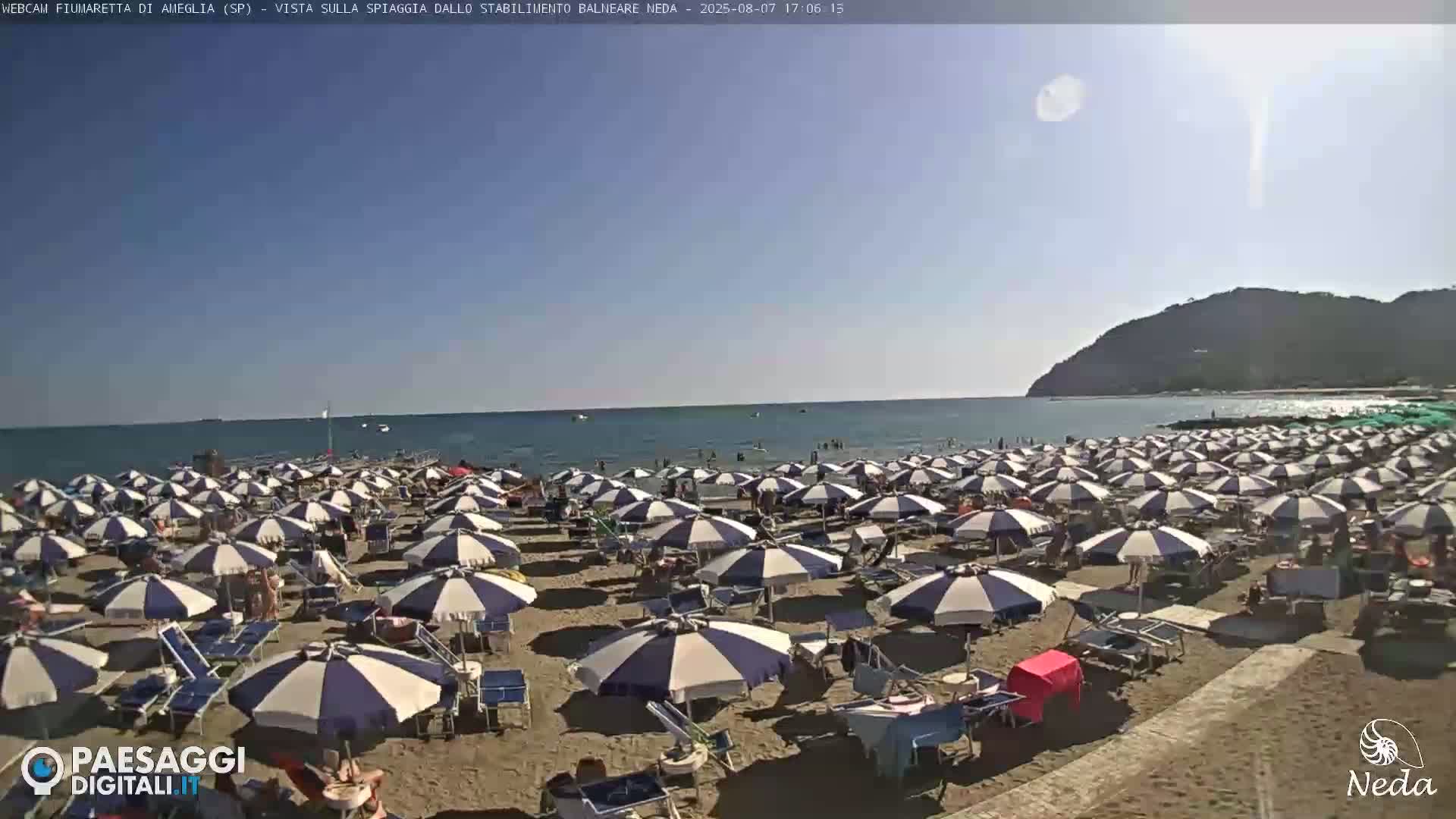 Fiumaretta di Ameglia Beach Live Cam - La Spezia, Liguria, Italy