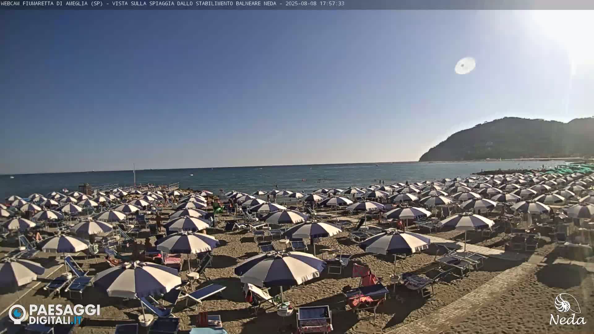 Fiumaretta di Ameglia Beach Live Cam - La Spezia, Liguria, Italy
