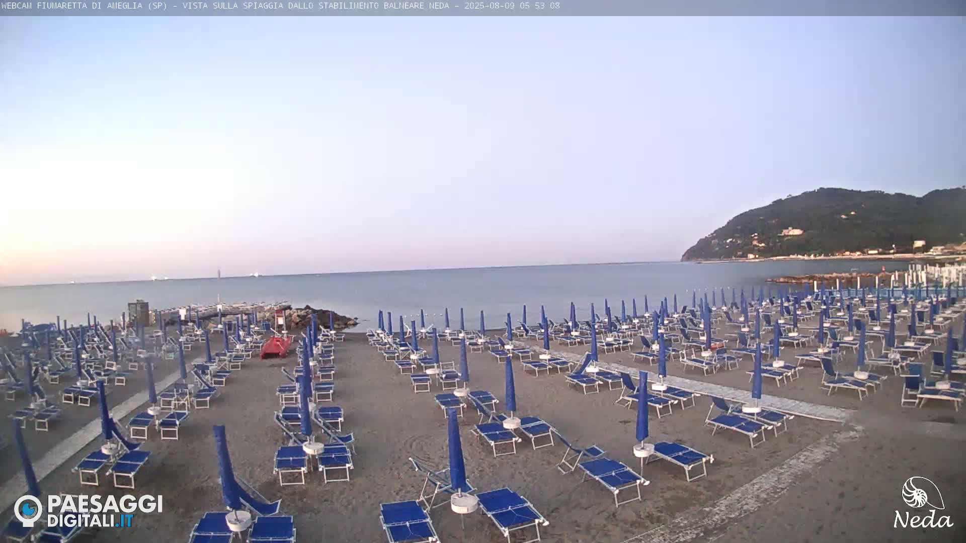 Fiumaretta di Ameglia Beach Live Cam - La Spezia, Liguria, Italy