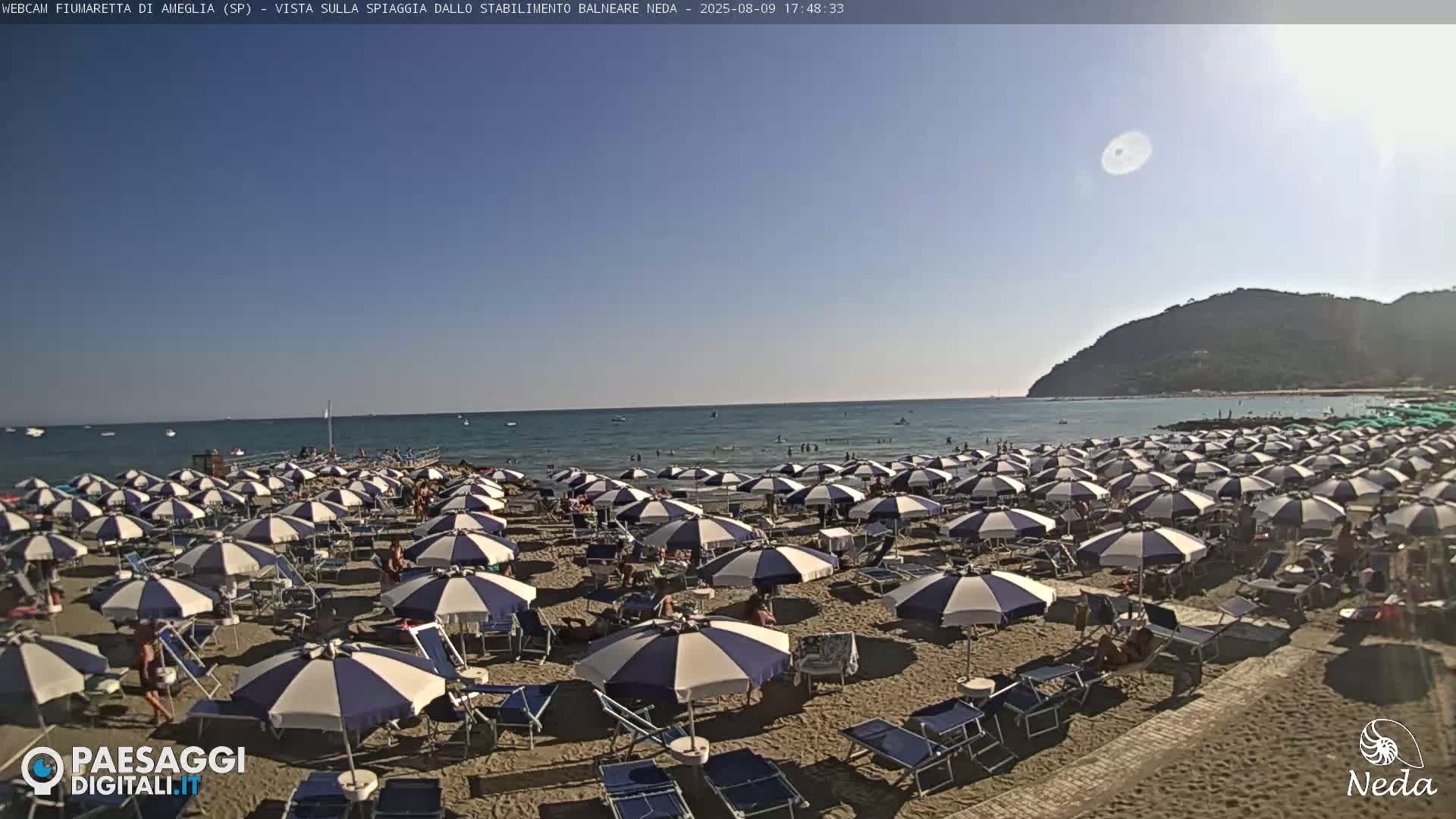 Fiumaretta di Ameglia Beach Live Cam - La Spezia, Liguria, Italy