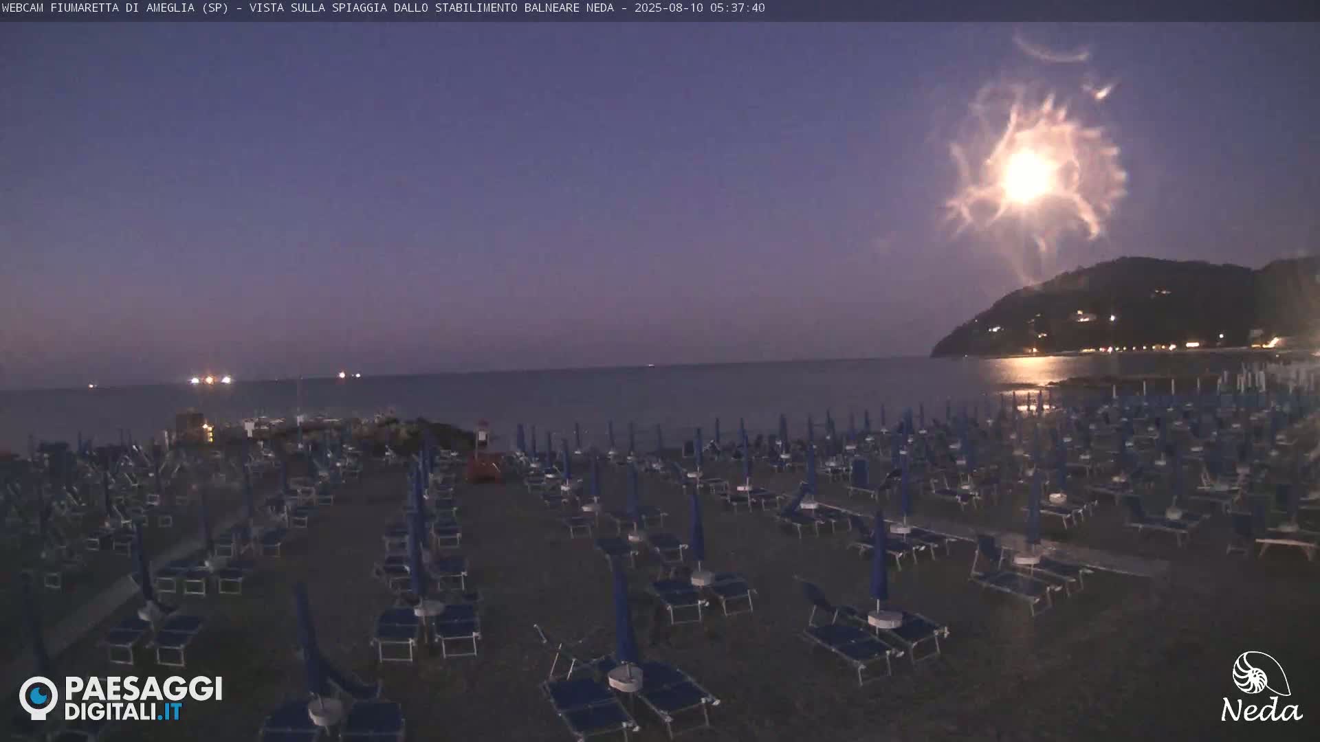 Fiumaretta di Ameglia Beach Live Cam - La Spezia, Liguria, Italy