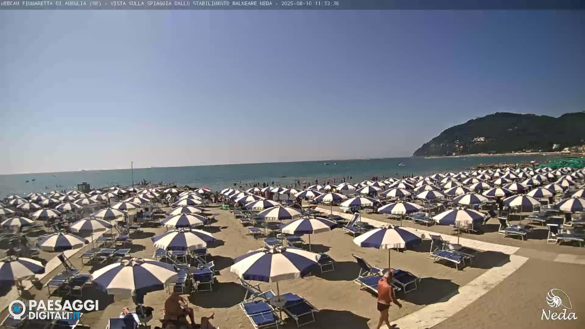 Fiumaretta di Ameglia Beach Live Cam - La Spezia, Liguria, Italy