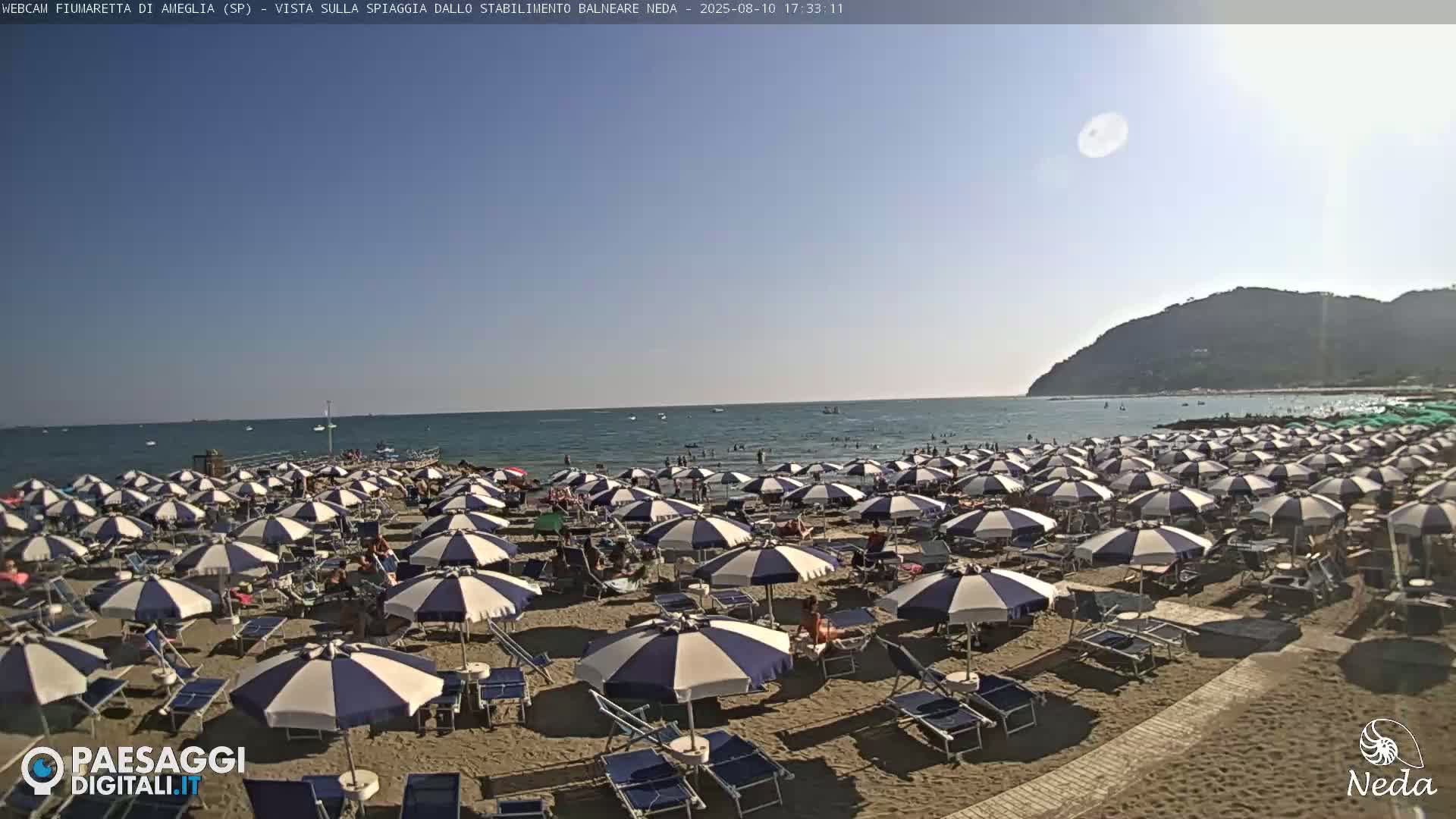 Fiumaretta di Ameglia Beach Live Cam - La Spezia, Liguria, Italy