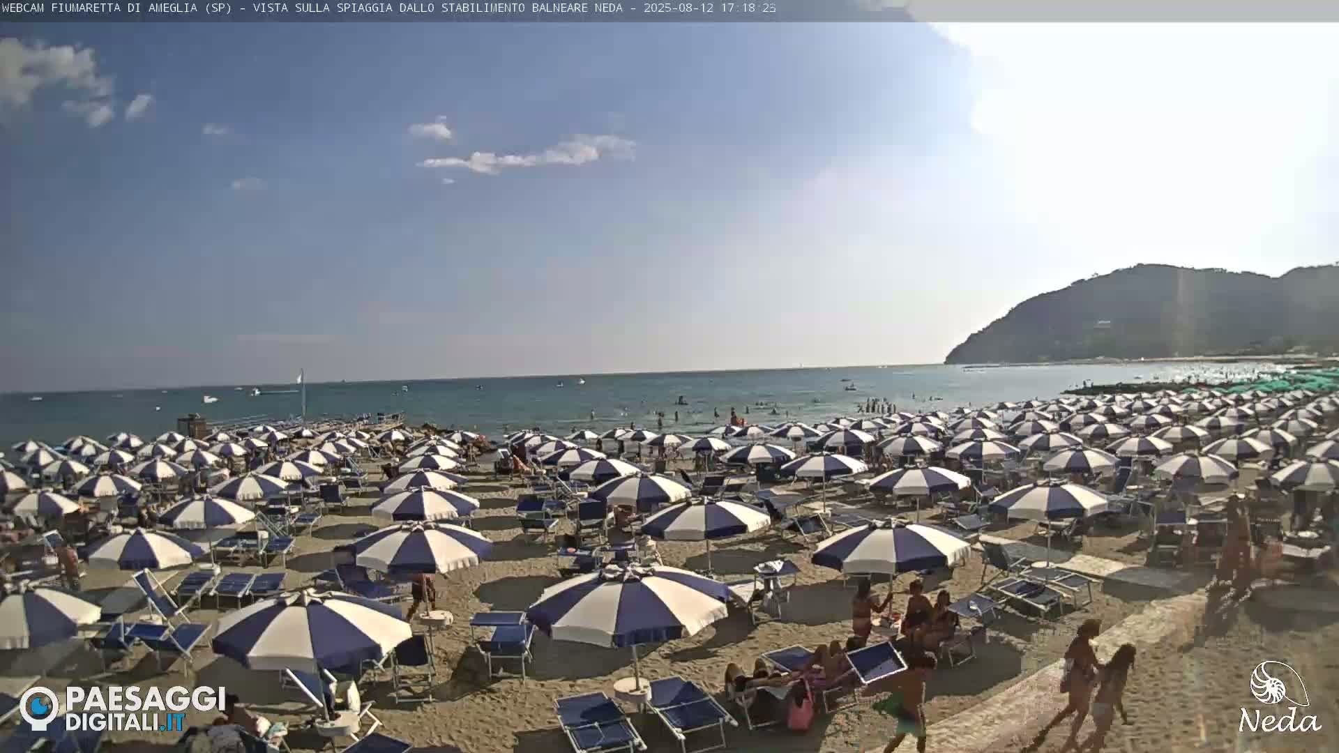 Fiumaretta di Ameglia Beach Live Cam - La Spezia, Liguria, Italy