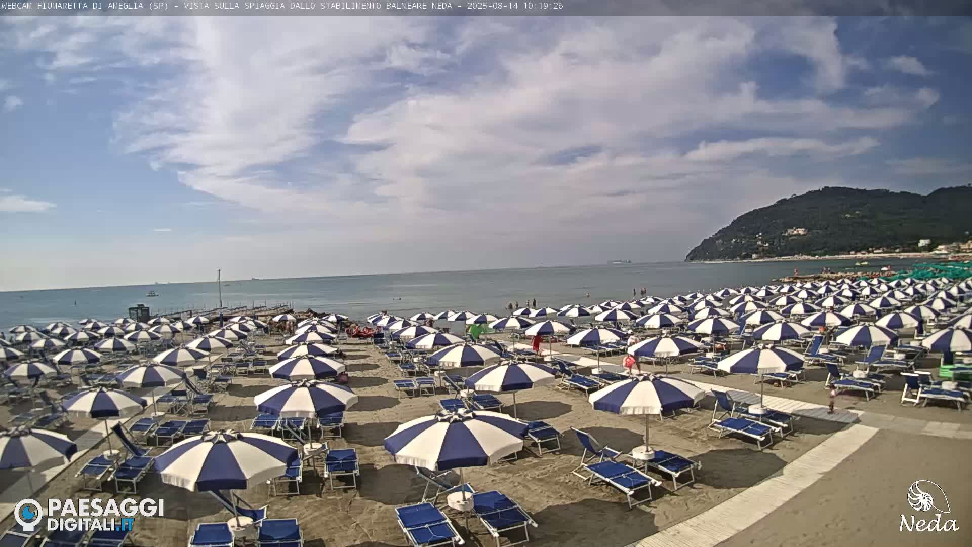 Fiumaretta di Ameglia Beach Live Cam - La Spezia, Liguria, Italy