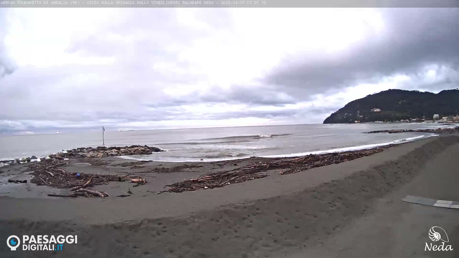 Fiumaretta di Ameglia Beach Live Cam - La Spezia, Liguria, Italy