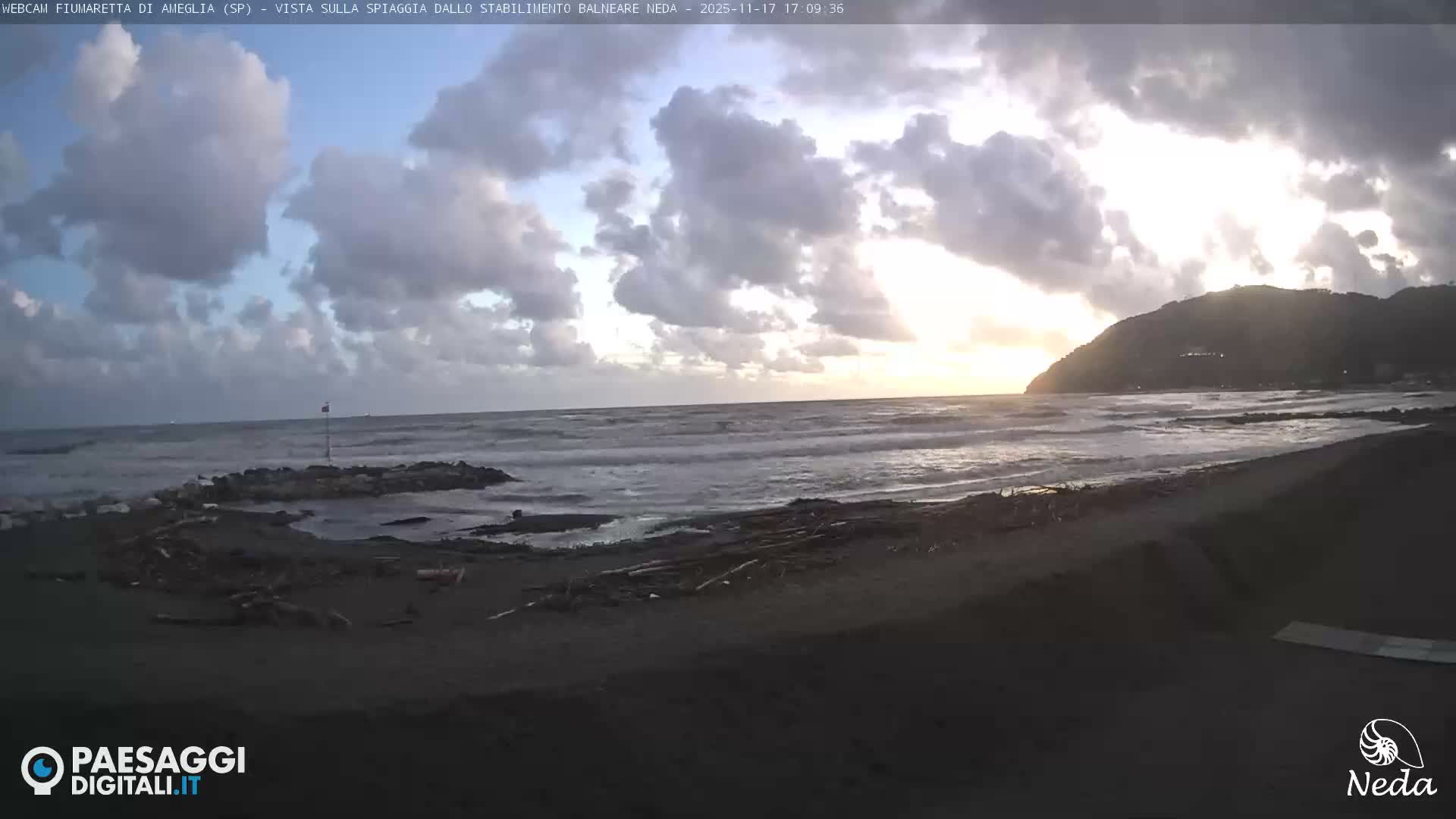 Fiumaretta di Ameglia Beach Live Cam - La Spezia, Liguria, Italy