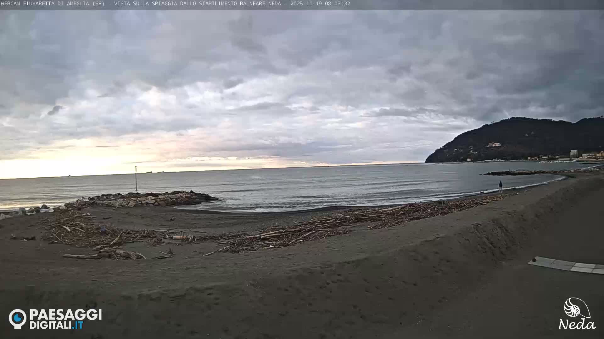 Fiumaretta di Ameglia Beach Live Cam - La Spezia, Liguria, Italy