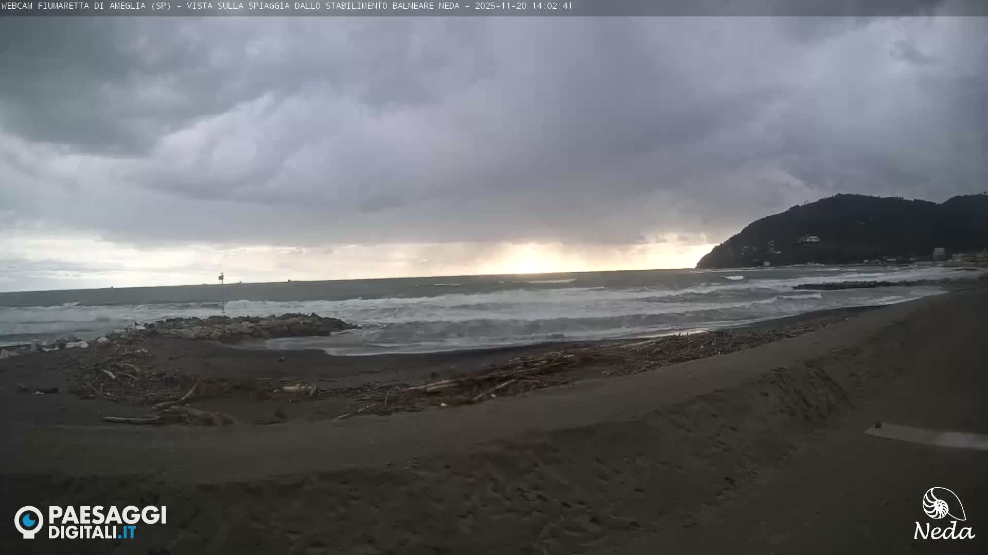 Fiumaretta di Ameglia Beach Live Cam - La Spezia, Liguria, Italy