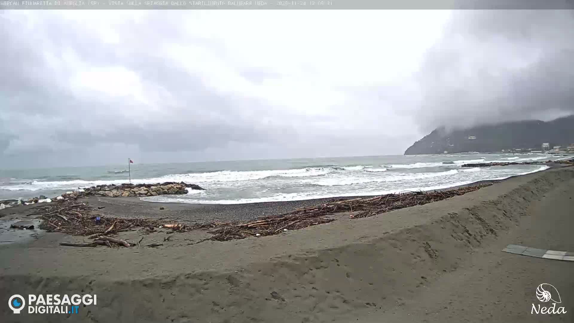 Fiumaretta di Ameglia Beach Live Cam - La Spezia, Liguria, Italy