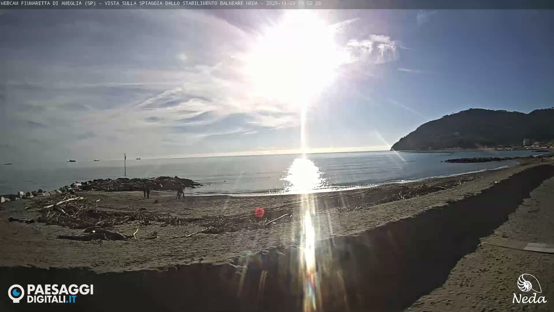Fiumaretta di Ameglia Beach Live Cam - La Spezia, Liguria, Italy