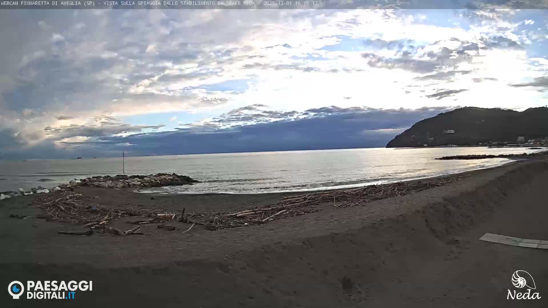 Fiumaretta di Ameglia Beach Live Cam - La Spezia, Liguria, Italy