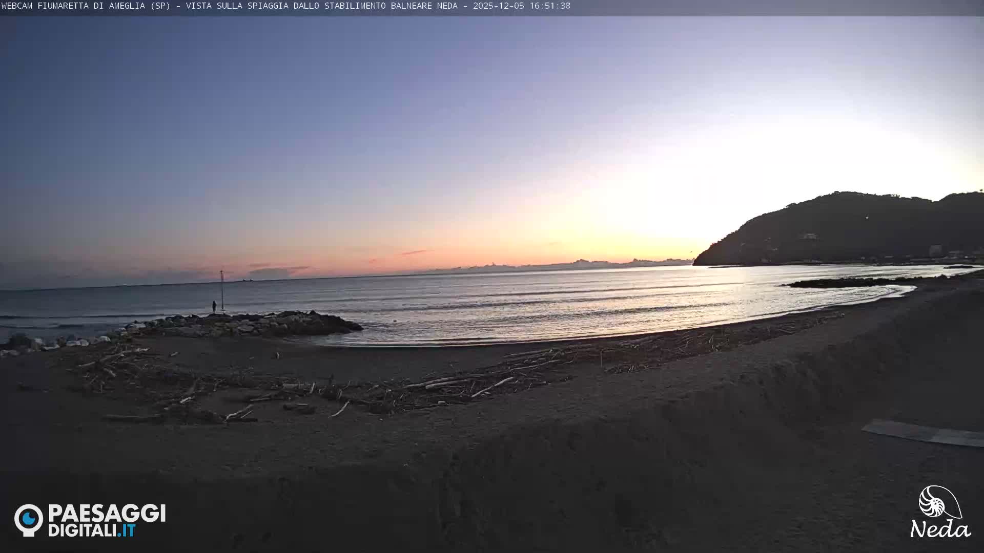 Fiumaretta di Ameglia Beach Live Cam - La Spezia, Liguria, Italy