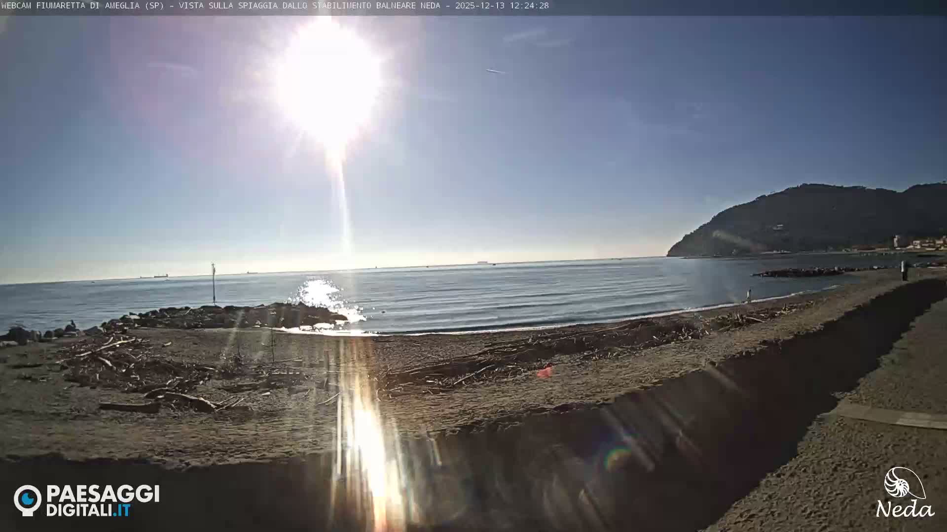 Fiumaretta di Ameglia Beach Live Cam - La Spezia, Liguria, Italy