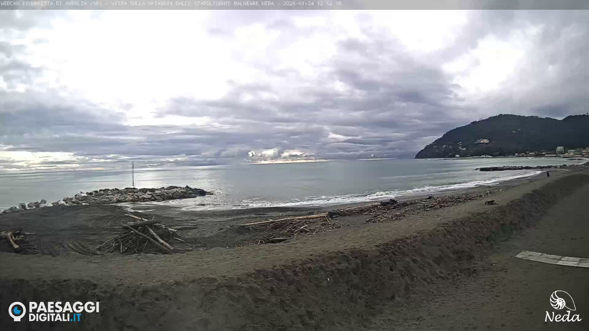 Fiumaretta di Ameglia Beach Live Cam - La Spezia, Liguria, Italy