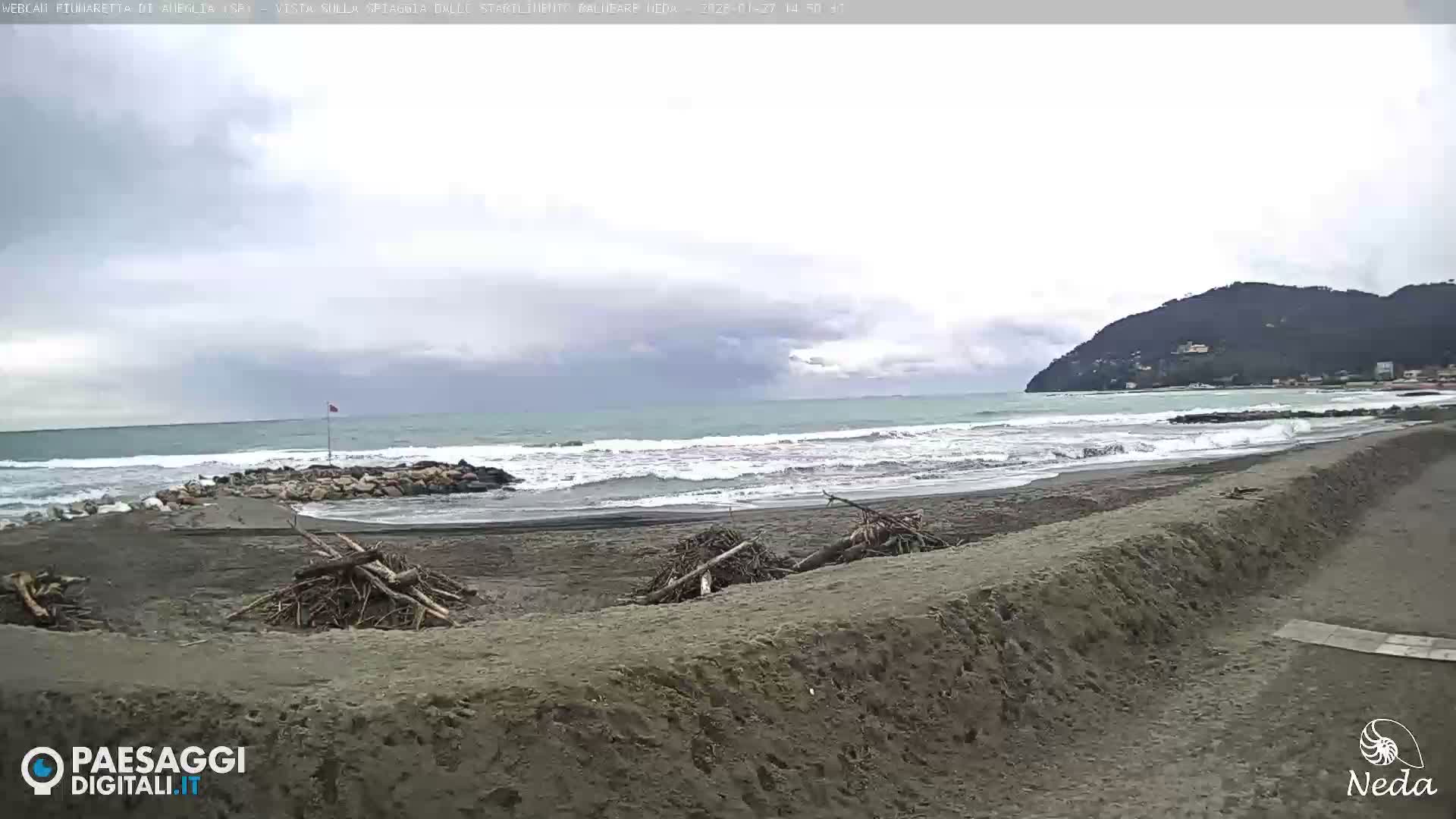 Fiumaretta di Ameglia Beach Live Cam - La Spezia, Liguria, Italy