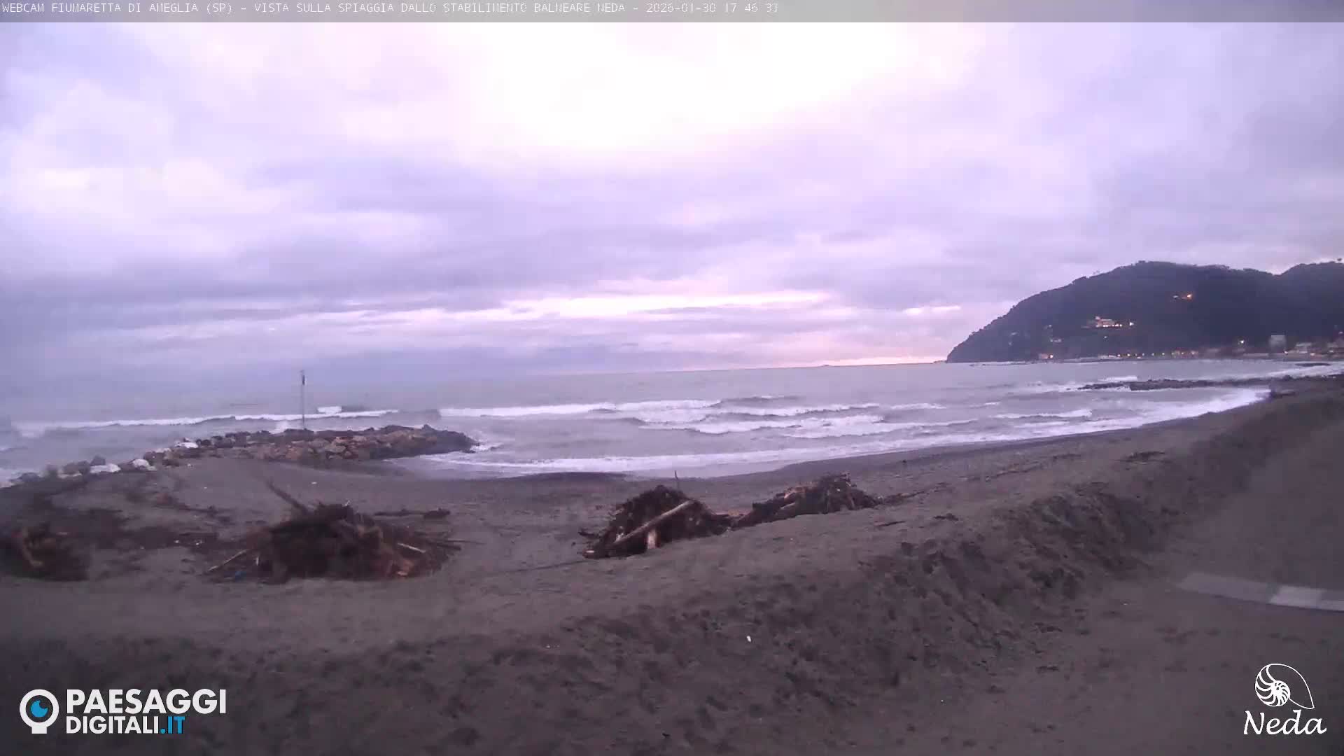 Fiumaretta di Ameglia Beach Live Cam - La Spezia, Liguria, Italy