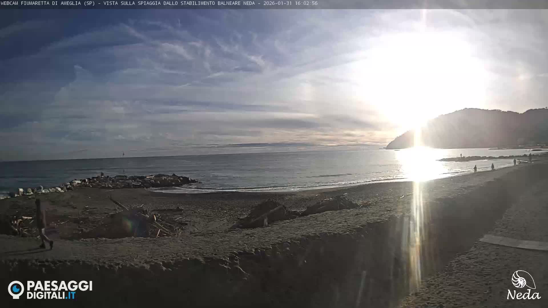 Fiumaretta di Ameglia Beach Live Cam - La Spezia, Liguria, Italy