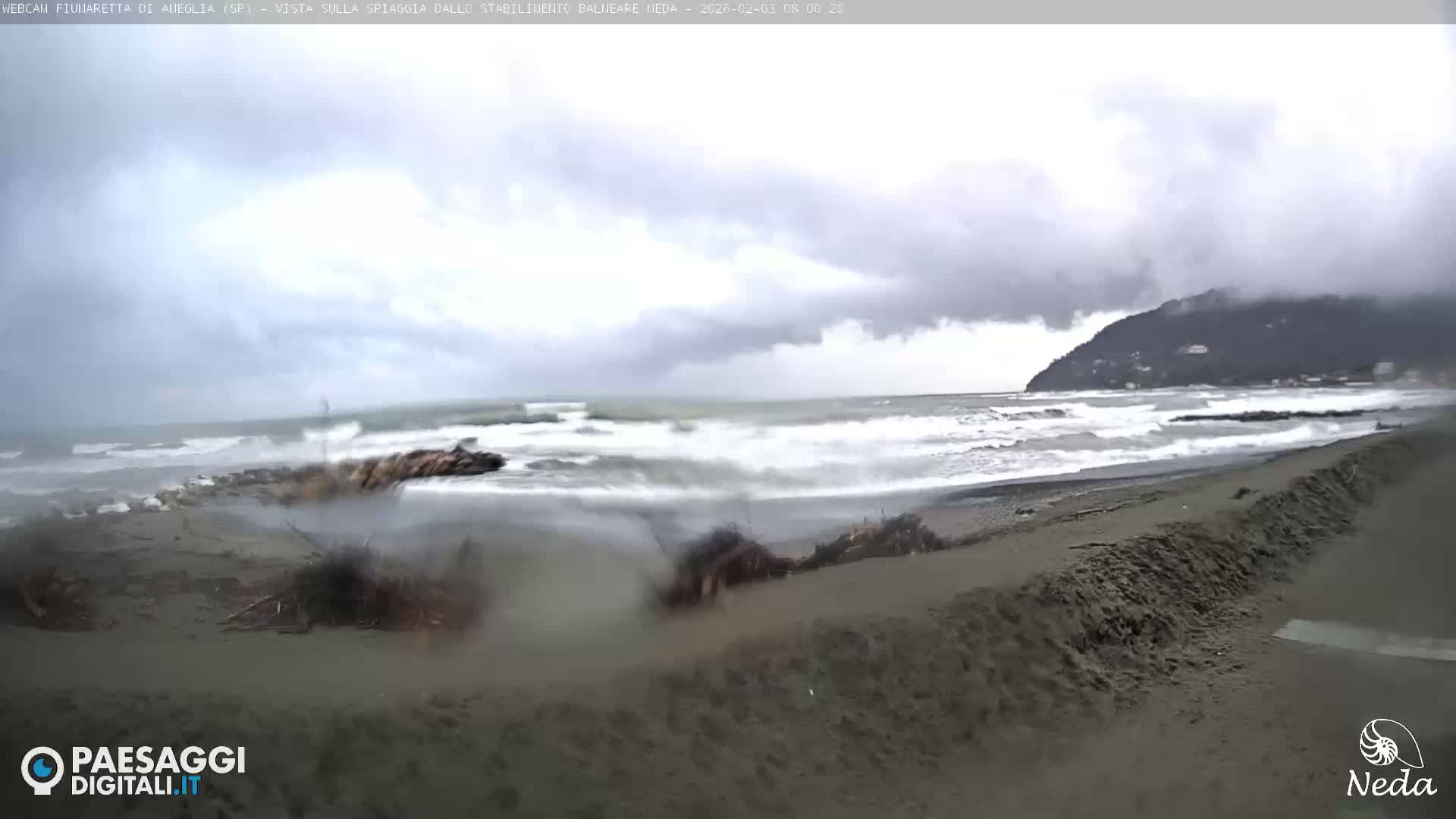 Fiumaretta di Ameglia Beach Live Cam - La Spezia, Liguria, Italy