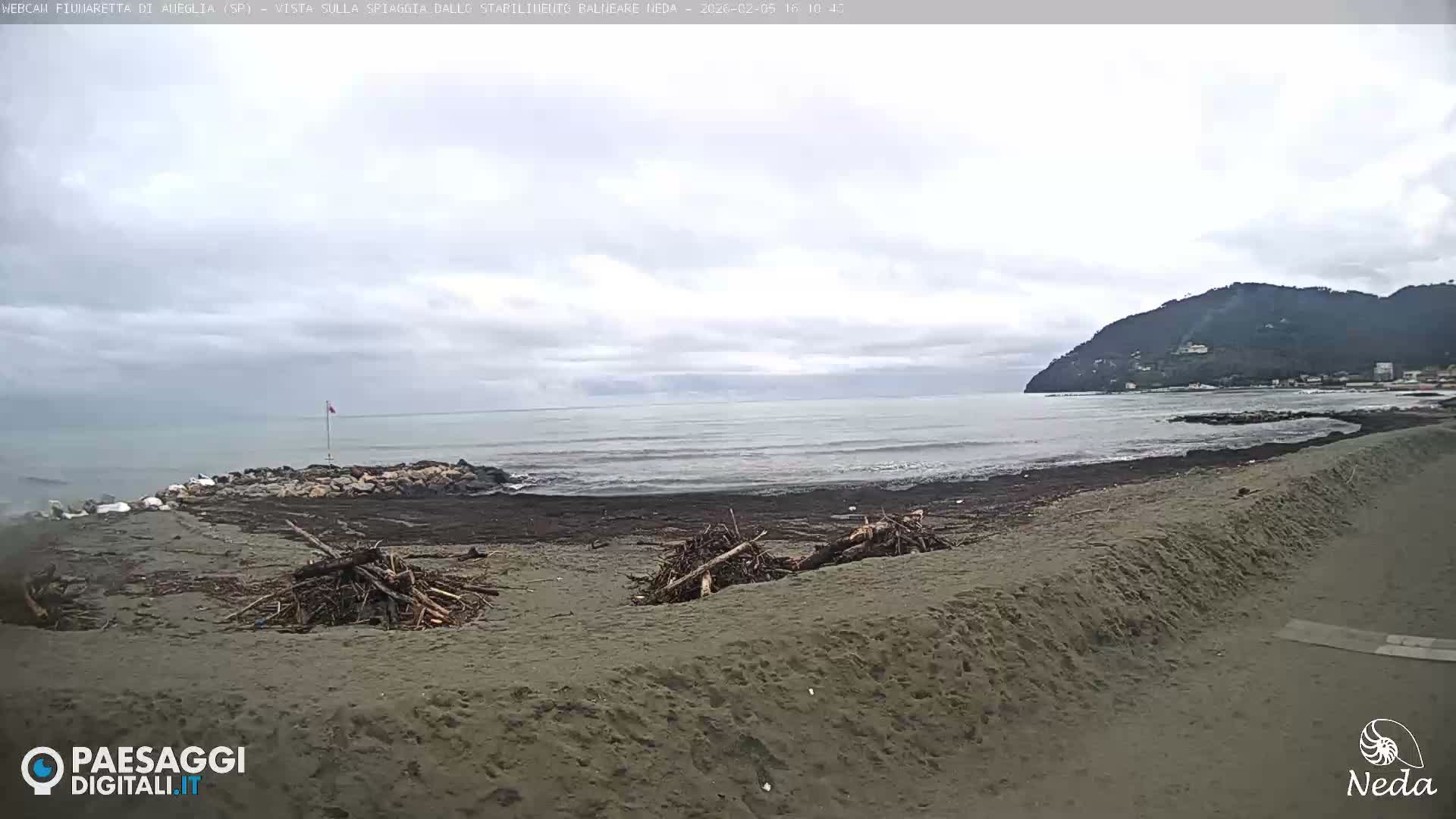 Fiumaretta di Ameglia Beach Live Cam - La Spezia, Liguria, Italy