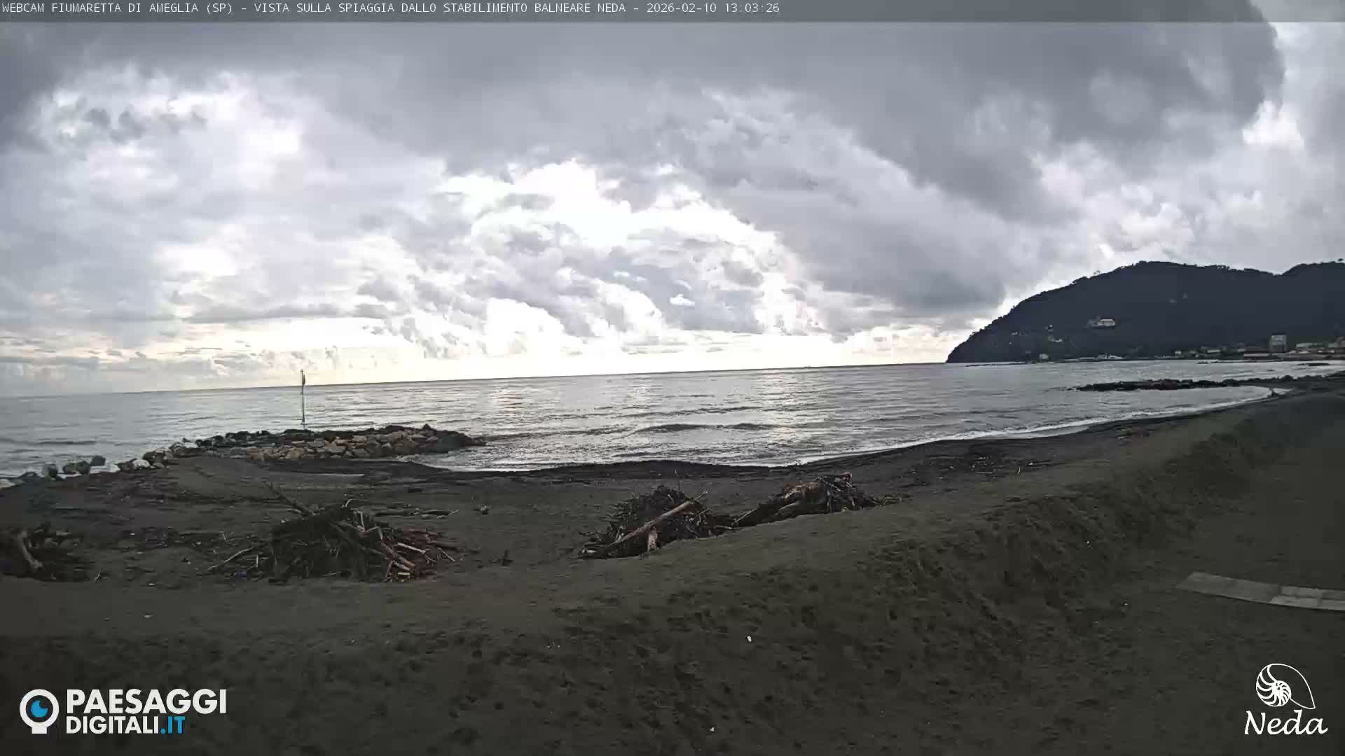 Fiumaretta di Ameglia Beach Live Cam - La Spezia, Liguria, Italy