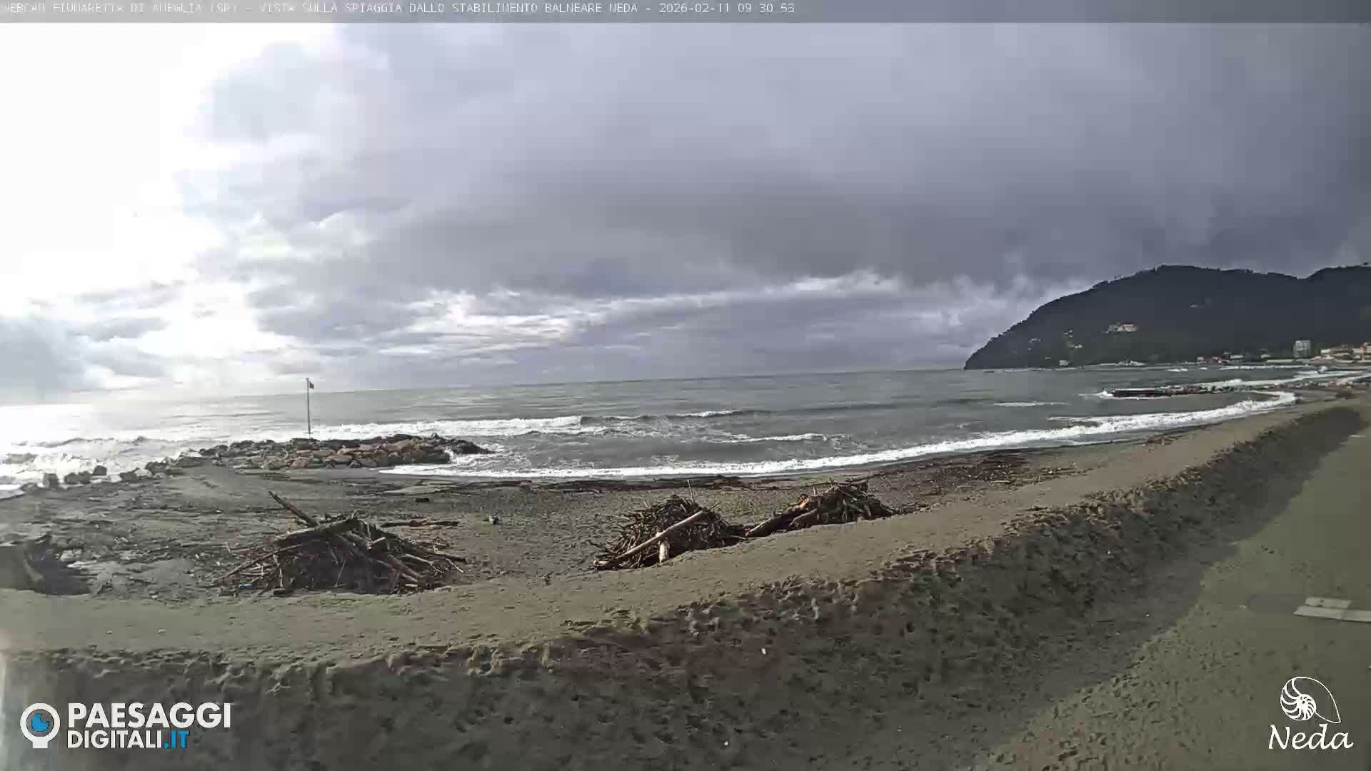 Fiumaretta di Ameglia Beach Live Cam - La Spezia, Liguria, Italy