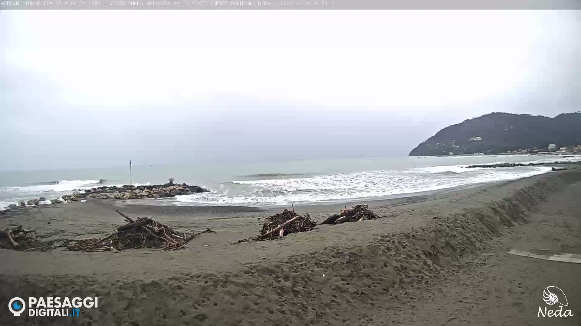 Fiumaretta di Ameglia Beach Live Cam - La Spezia, Liguria, Italy