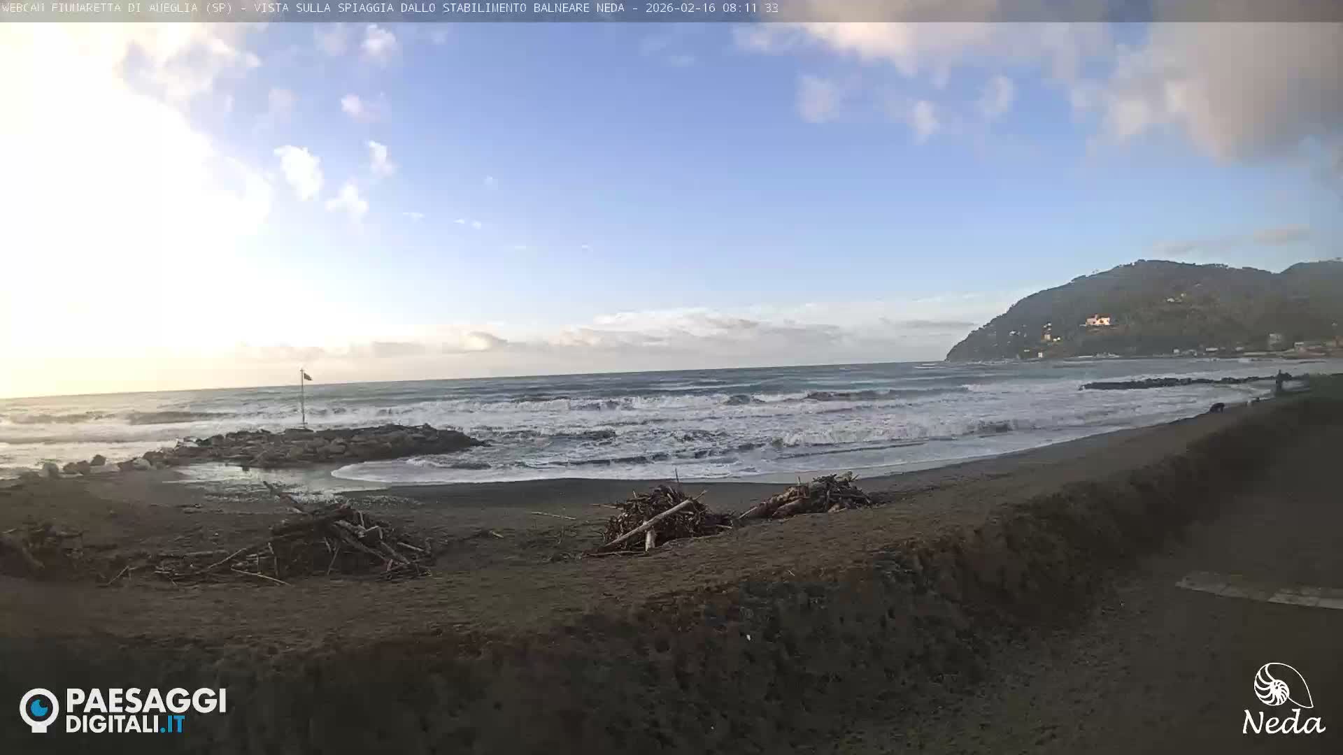 Fiumaretta di Ameglia Beach Live Cam - La Spezia, Liguria, Italy