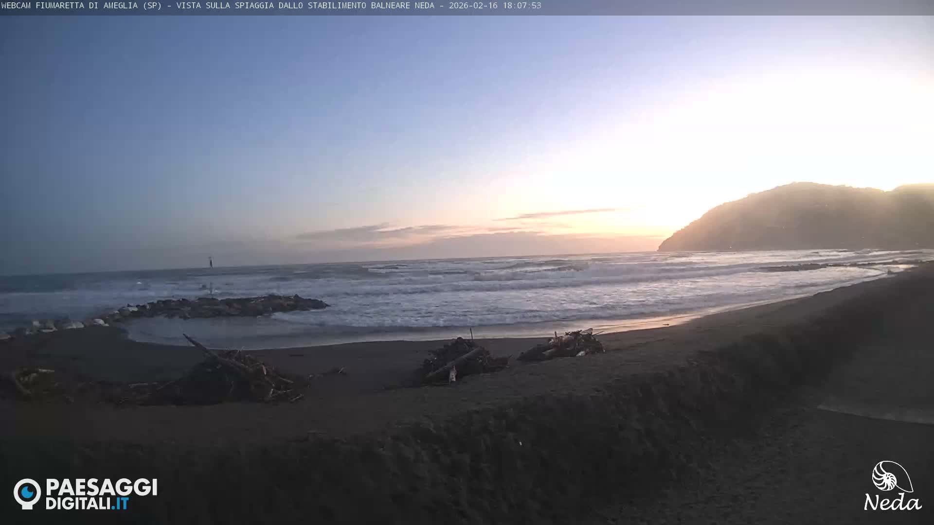 Fiumaretta di Ameglia Beach Live Cam - La Spezia, Liguria, Italy