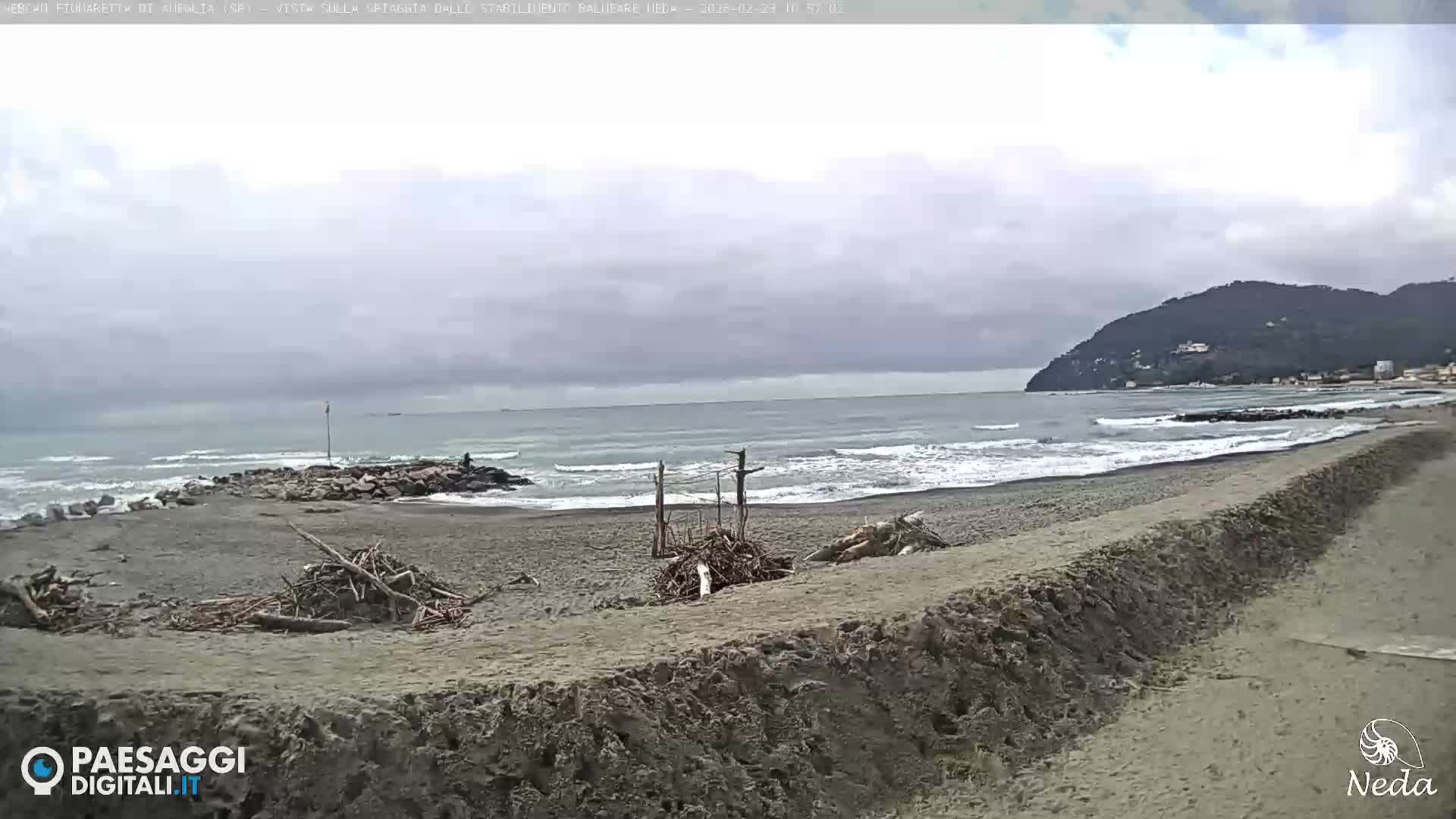 Fiumaretta di Ameglia Beach Live Cam - La Spezia, Liguria, Italy