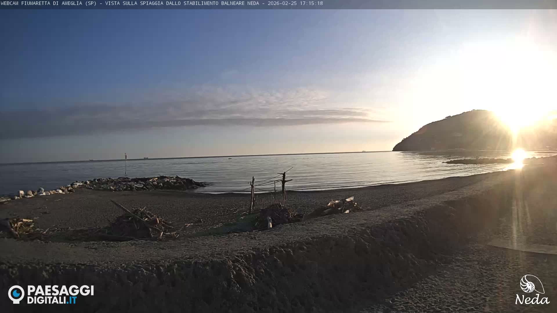Fiumaretta di Ameglia Beach Live Cam - La Spezia, Liguria, Italy