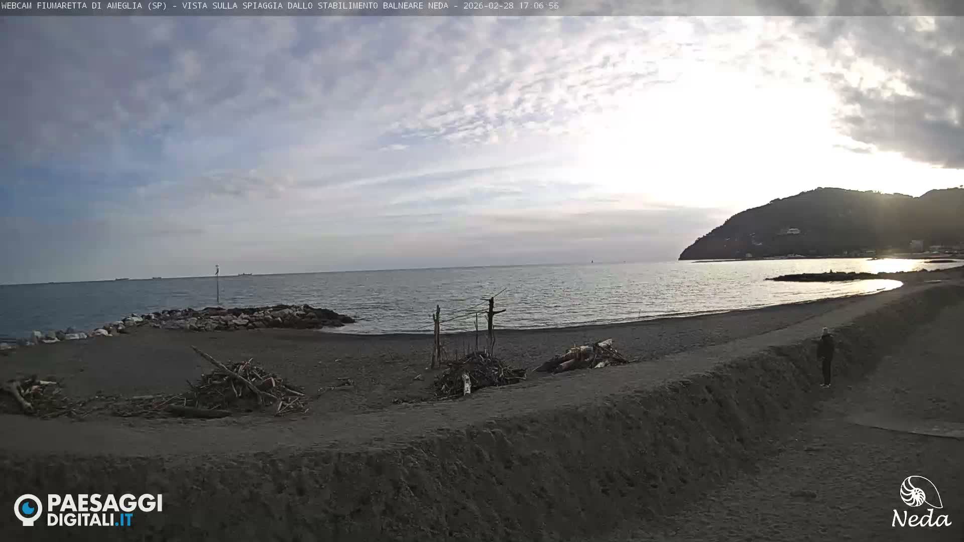 Fiumaretta di Ameglia Beach Live Cam - La Spezia, Liguria, Italy