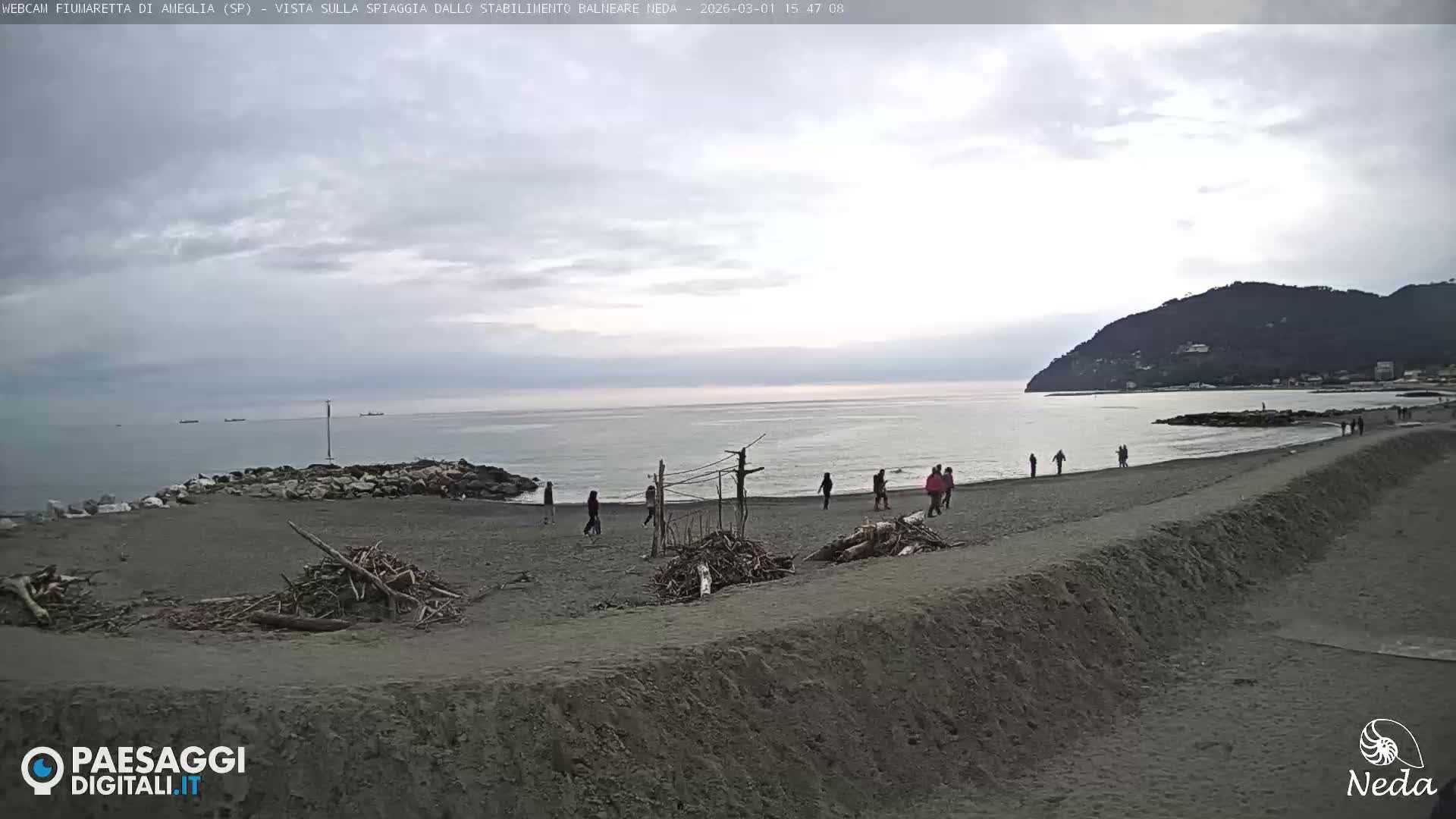 Fiumaretta di Ameglia Beach Live Cam - La Spezia, Liguria, Italy