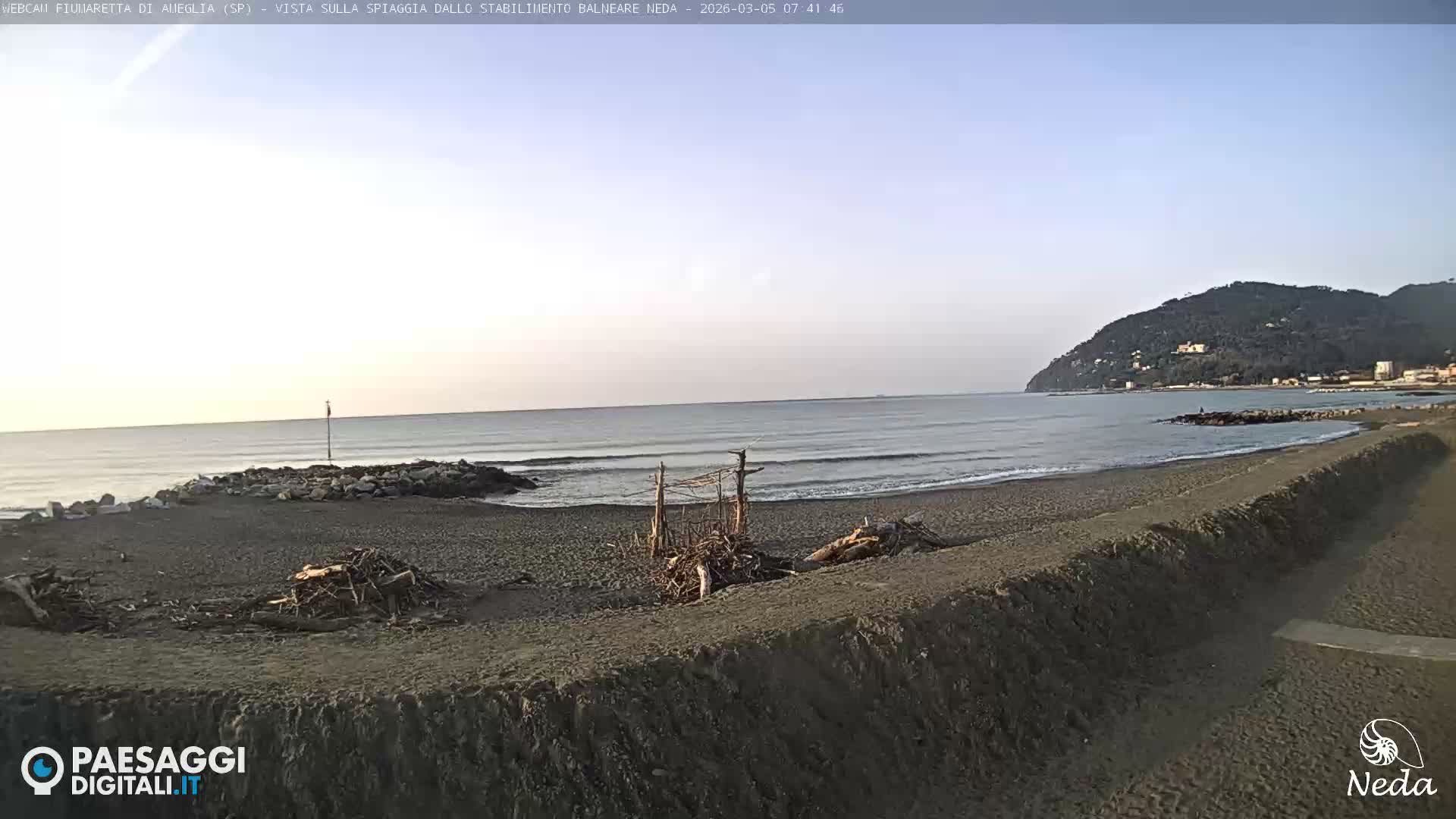 Fiumaretta di Ameglia Beach Live Cam - La Spezia, Liguria, Italy