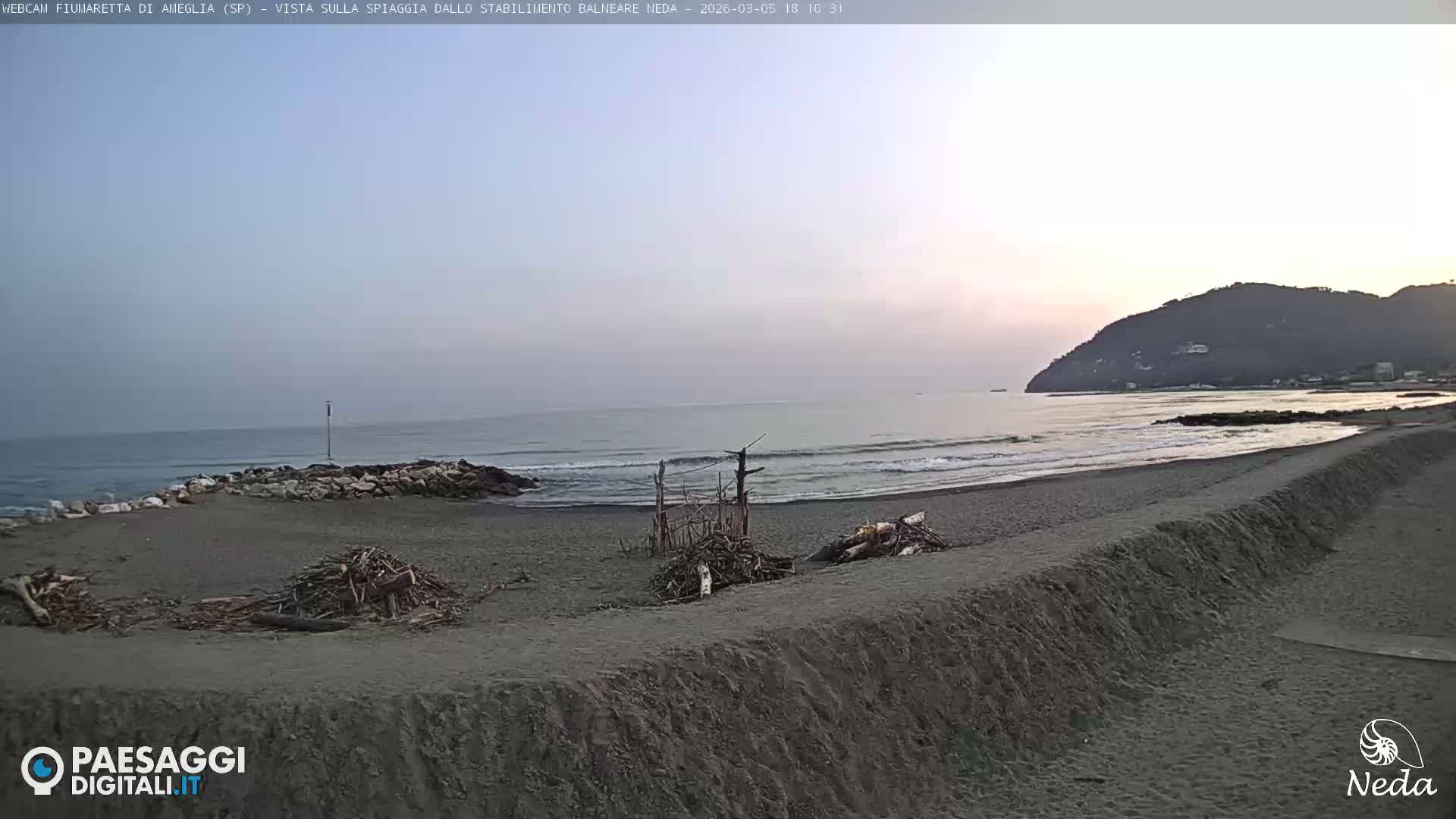 Fiumaretta di Ameglia Beach Live Cam - La Spezia, Liguria, Italy