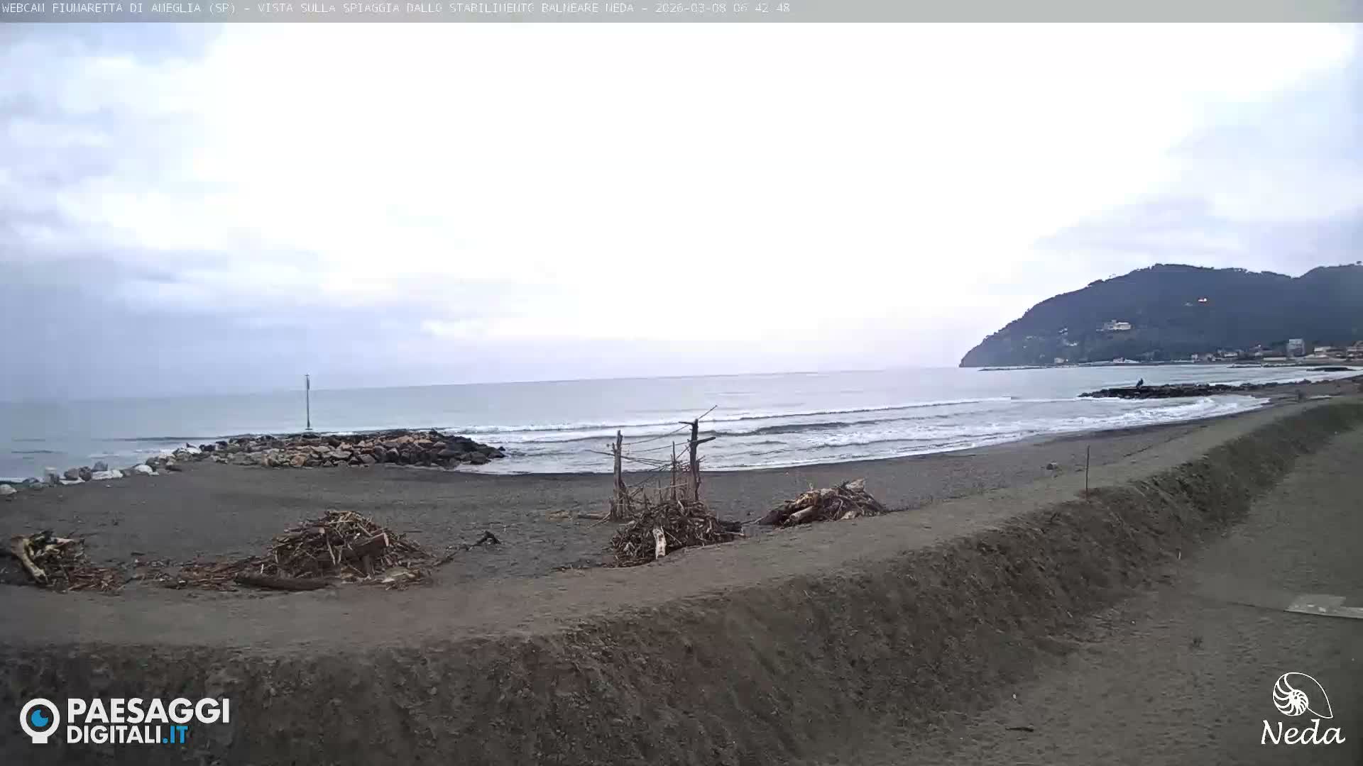 Fiumaretta di Ameglia Beach Live Cam - La Spezia, Liguria, Italy