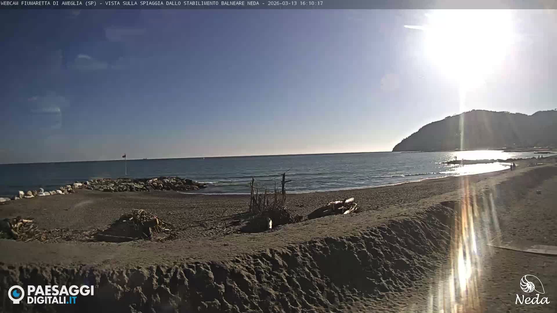 Fiumaretta di Ameglia Beach Live Cam - La Spezia, Liguria, Italy