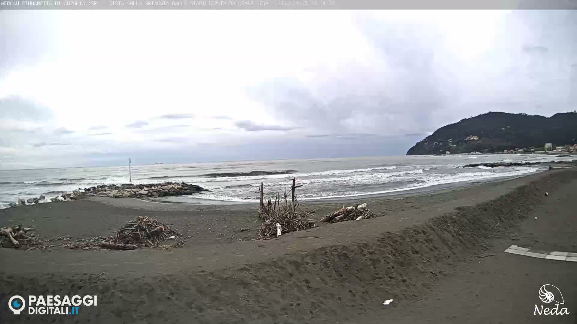 Fiumaretta di Ameglia Beach Live Cam - La Spezia, Liguria, Italy
