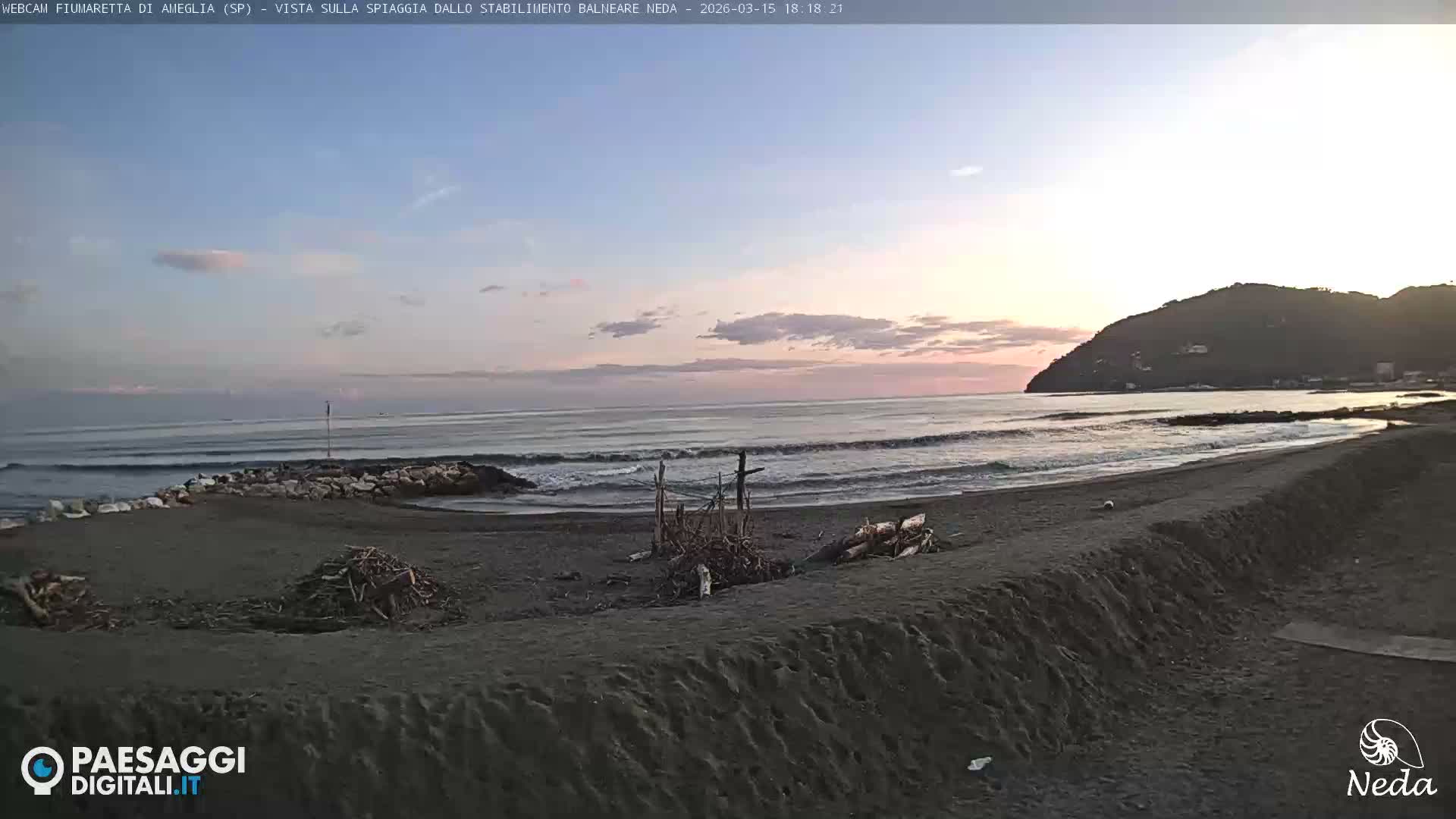 Fiumaretta di Ameglia Beach Live Cam - La Spezia, Liguria, Italy