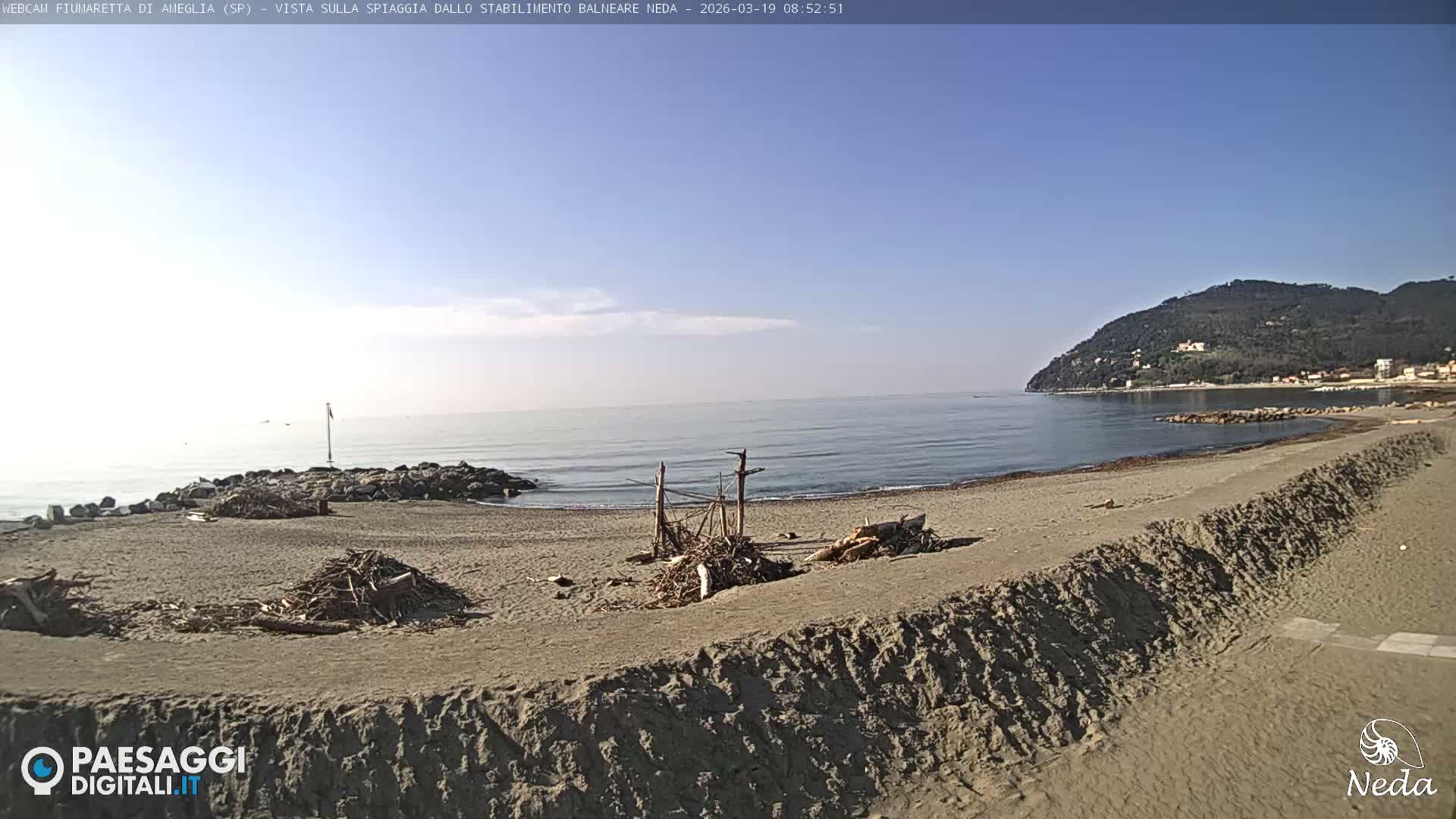 Fiumaretta di Ameglia Beach Live Cam - La Spezia, Liguria, Italy