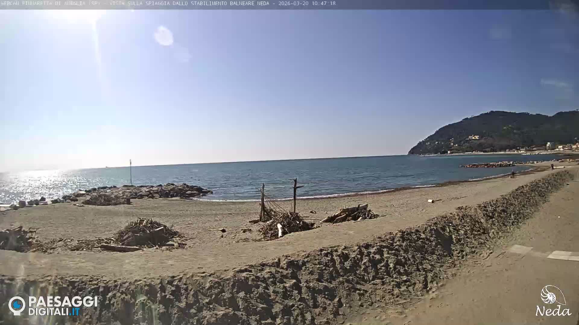 Fiumaretta di Ameglia Beach Live Cam - La Spezia, Liguria, Italy