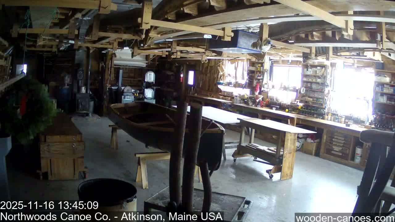 Maine, Northwood Canoe Company Shop & Yard Live Cam - Atkinson, Piscataquis, Maine, USA