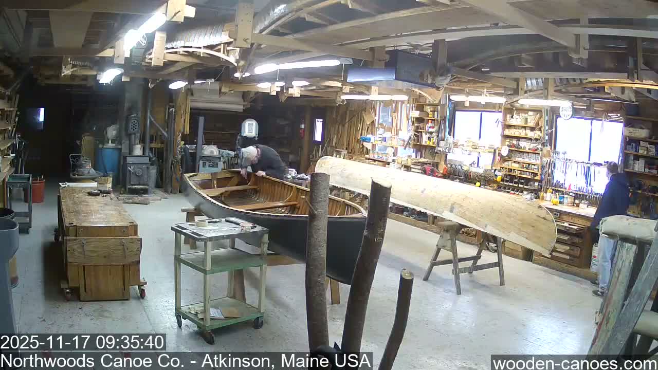 Maine, Northwood Canoe Company Shop & Yard Live Cam - Atkinson, Piscataquis, Maine, USA