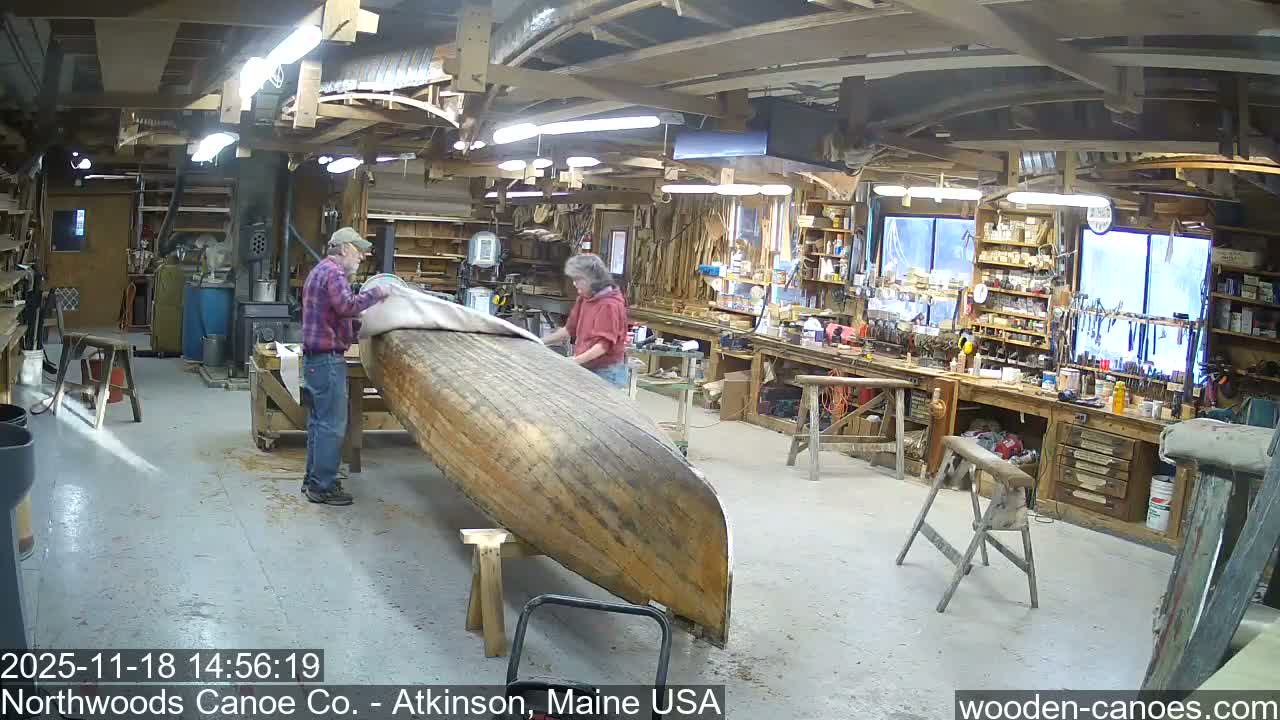 Maine, Northwood Canoe Company Shop & Yard Live Cam - Atkinson, Piscataquis, Maine, USA