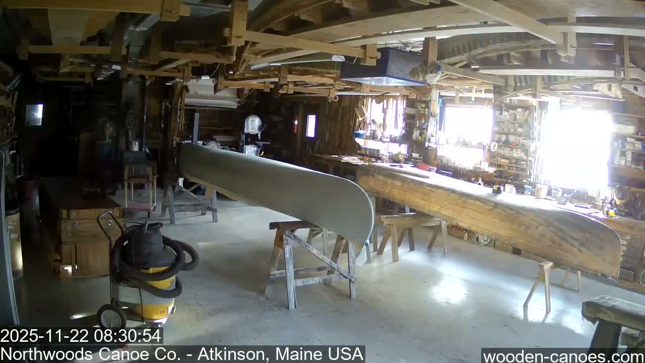 Maine, Northwood Canoe Company Shop & Yard Live Cam - Atkinson, Piscataquis, Maine, USA