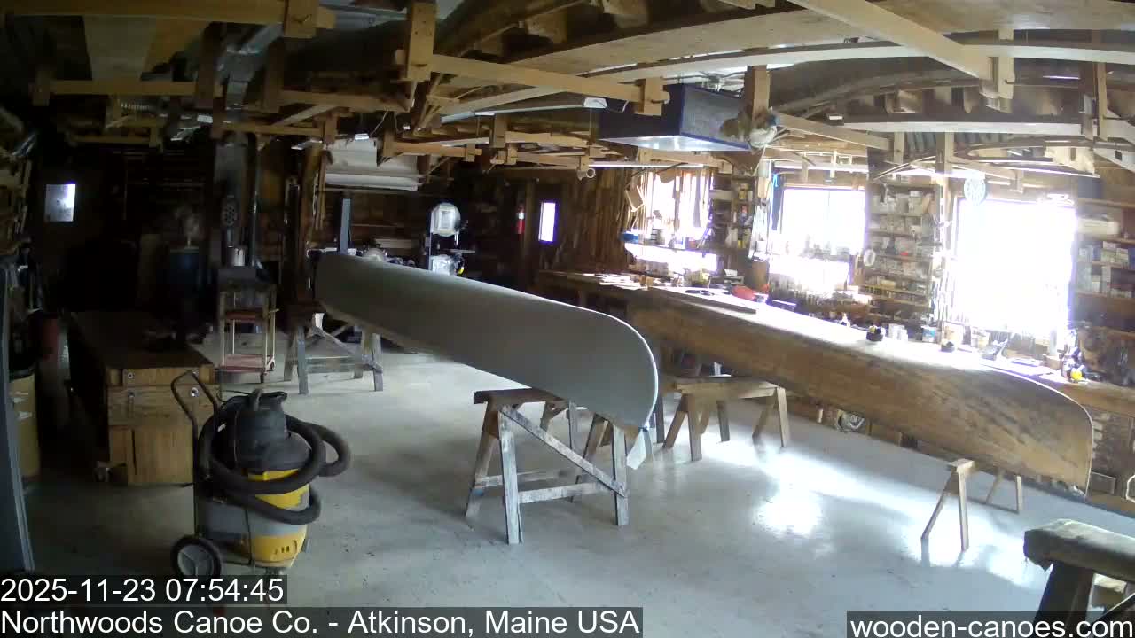Maine, Northwood Canoe Company Shop & Yard Live Cam - Atkinson, Piscataquis, Maine, USA