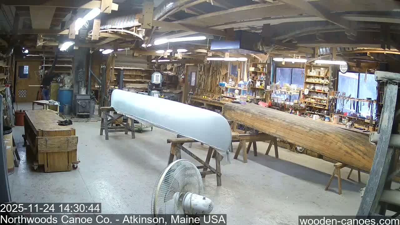 Maine, Northwood Canoe Company Shop & Yard Live Cam - Atkinson, Piscataquis, Maine, USA